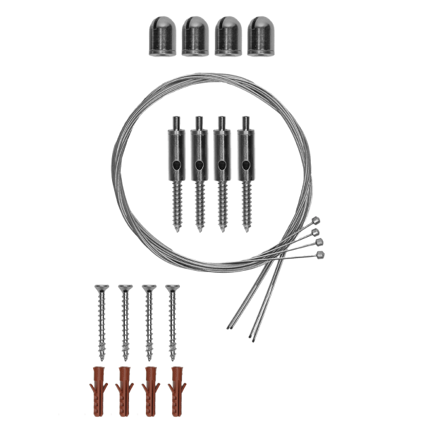 HOFA PureString 100 cm - 4 Rope Fixation Set for Ceiling Sail